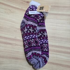 Women's Muk Luks 1 Pair Chenille Cabin Socks L/XL (shoe size 8.5 - 11)
